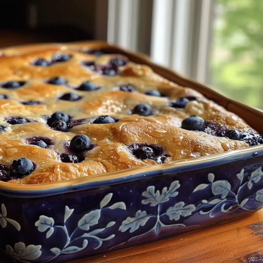 blueberry buttermilk pancake casserole preparation steps