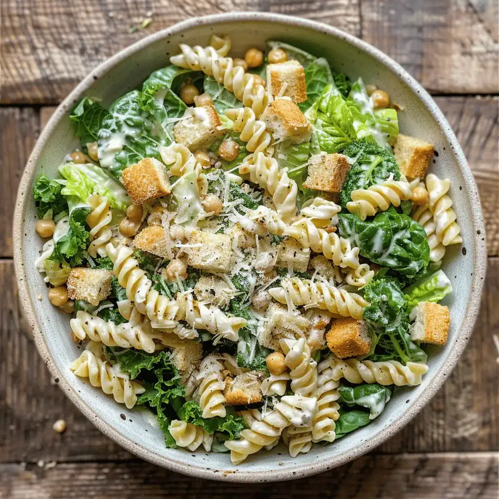 Caesar pasta salad preparation steps