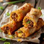 cheeseburger egg rolls - featured image