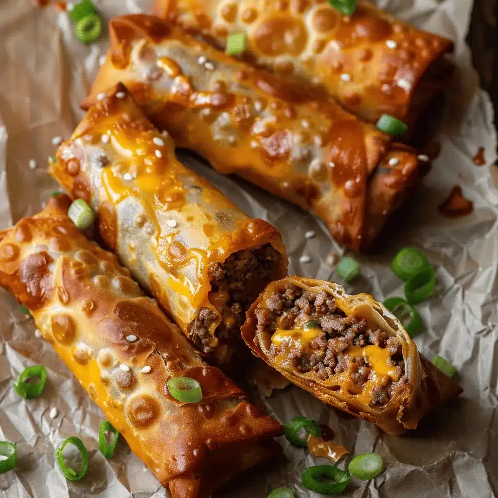 cheeseburger egg rolls preparation steps