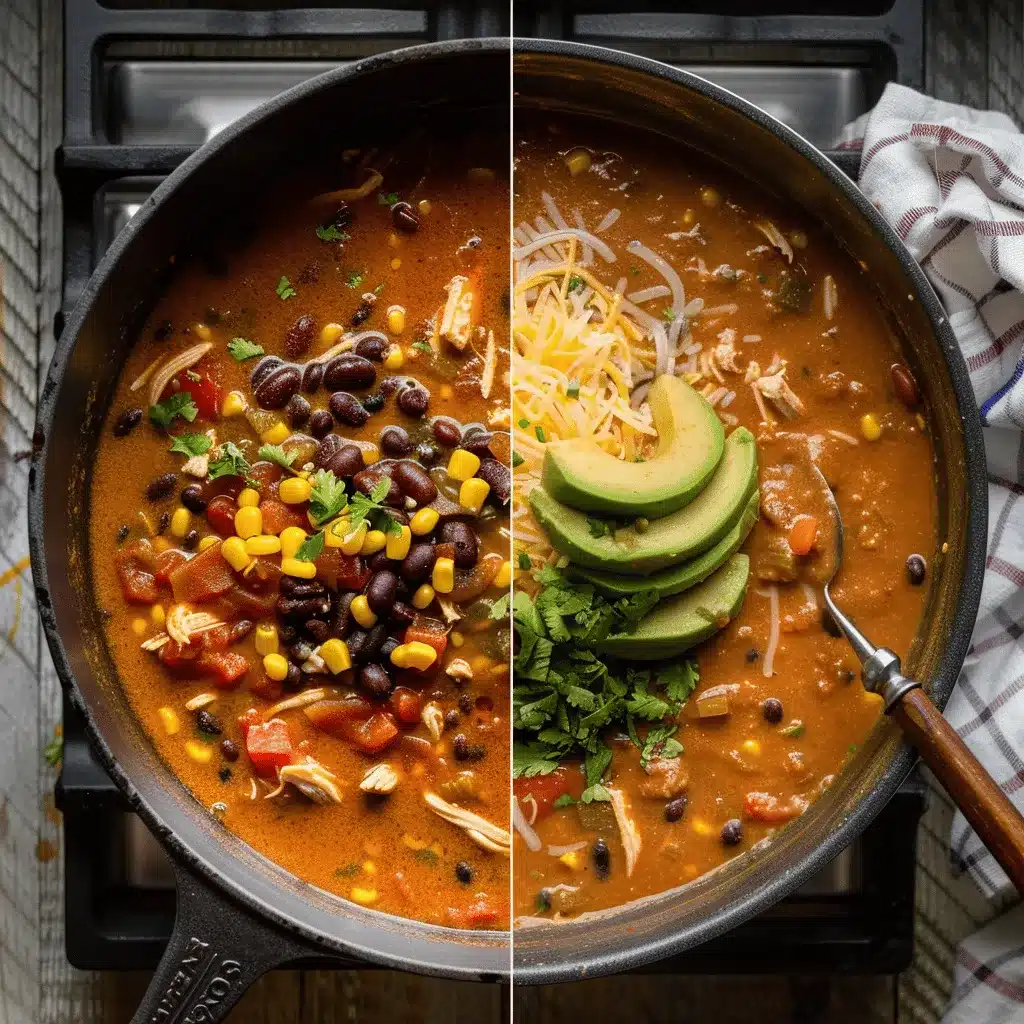 creamy chicken enchilada soup preparation steps