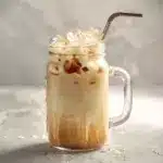 creamy iced English tea latte - featured image