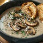 creamy mushroom soup - featured image