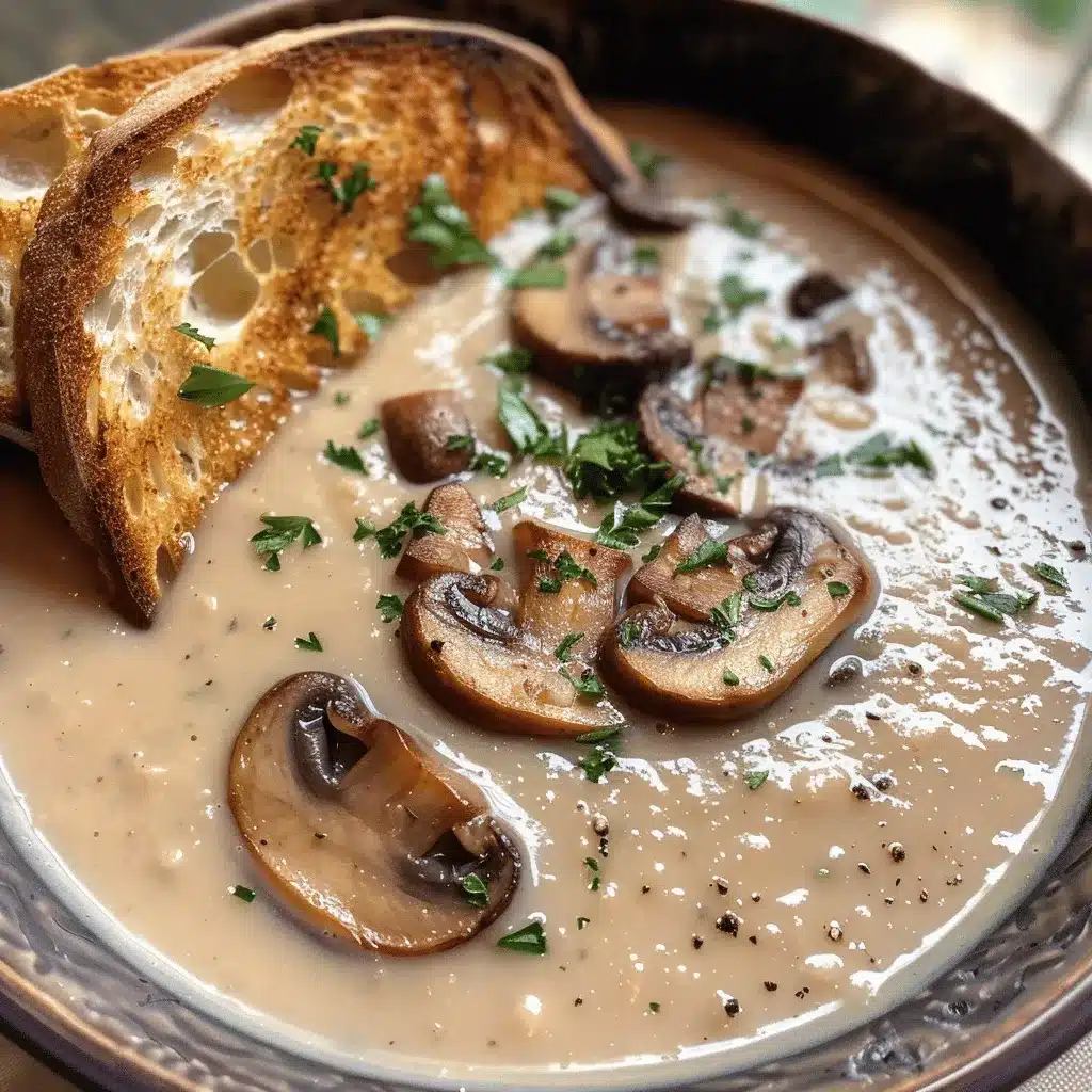 creamy mushroom soup preparation steps