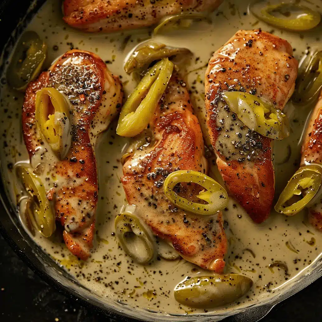 creamy pepperoncini chicken skillet preparation steps