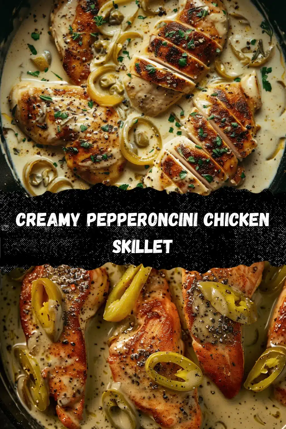 creamy pepperoncini chicken skillet recipe