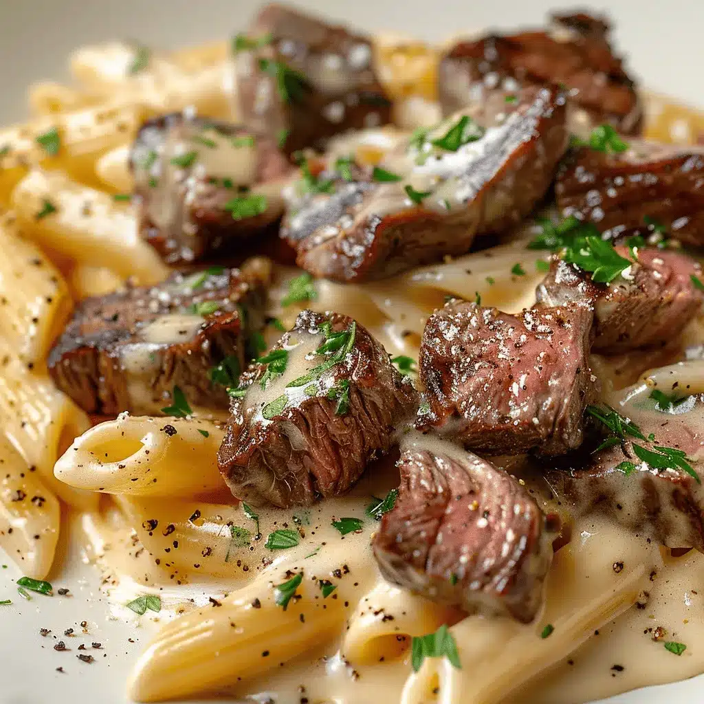 creamy steak pasta preparation steps