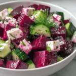 fresh beet salad with feta - featured image