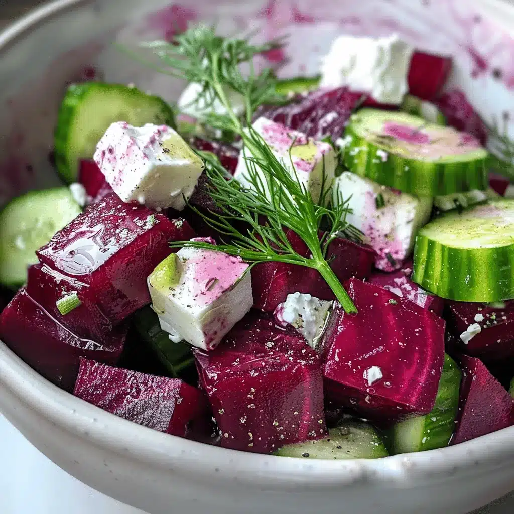 fresh beet salad with feta preparation steps
