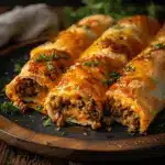garlic butter cheeseburger rollups - featured image