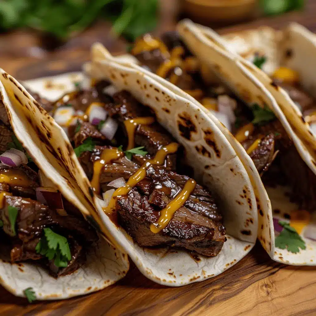 garlic butter honey BBQ beef tacos preparation steps