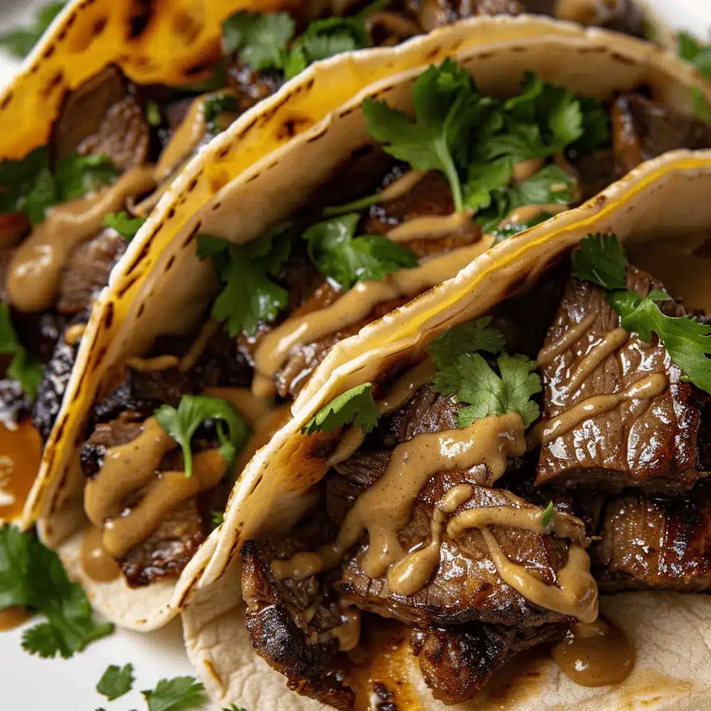 garlic butter honey BBQ beef tacos preparation steps