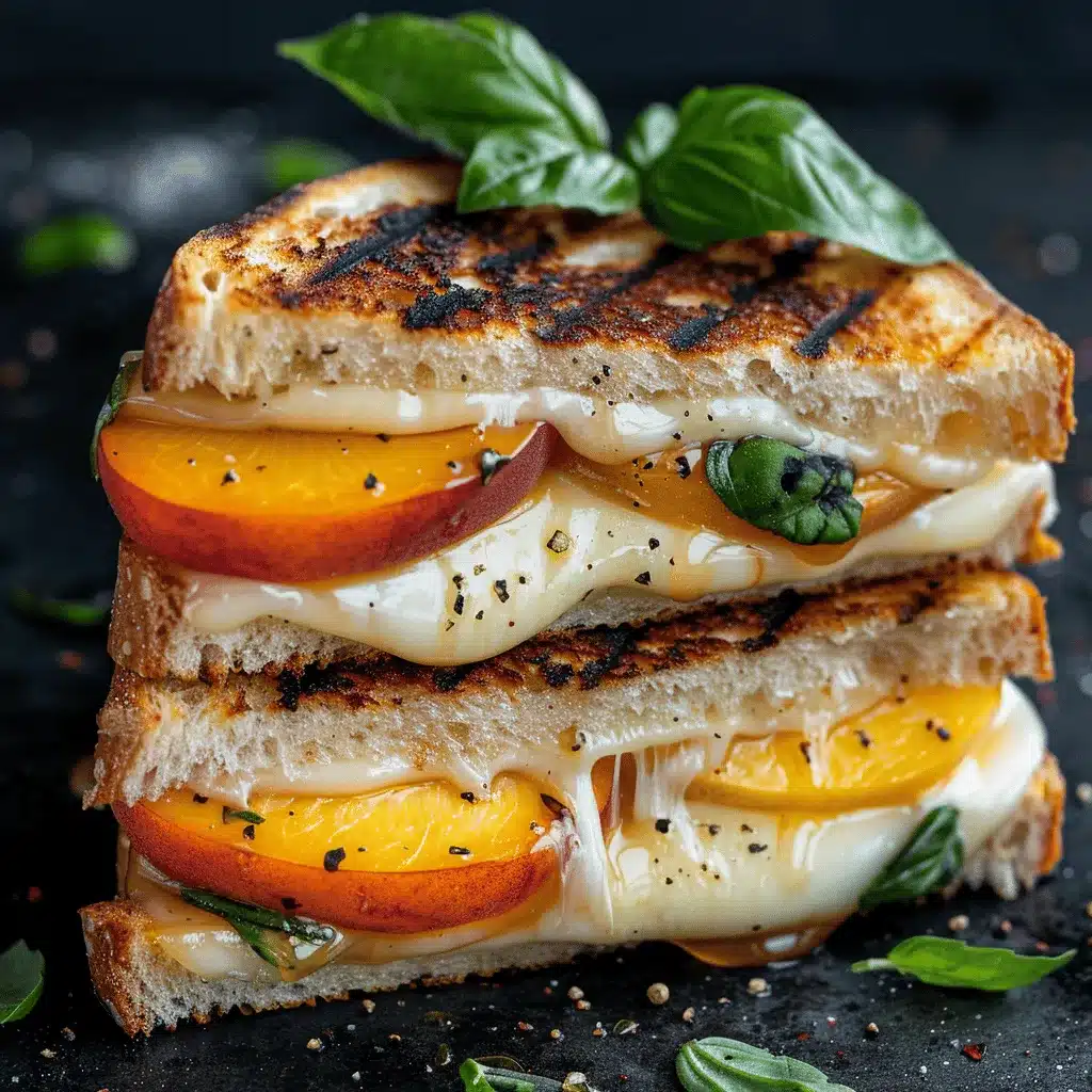 honey peach white cheddar grilled cheese preparation steps