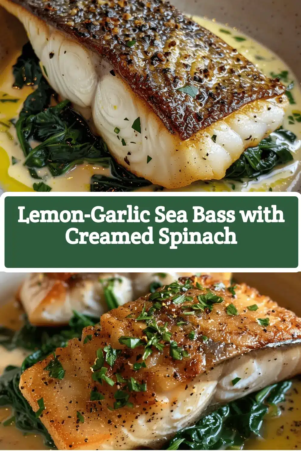 lemon-garlic sea bass recipe