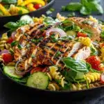 Mediterranean chicken pasta salad - featured image
