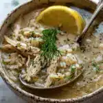 Mediterranean lemon chicken soup - featured image