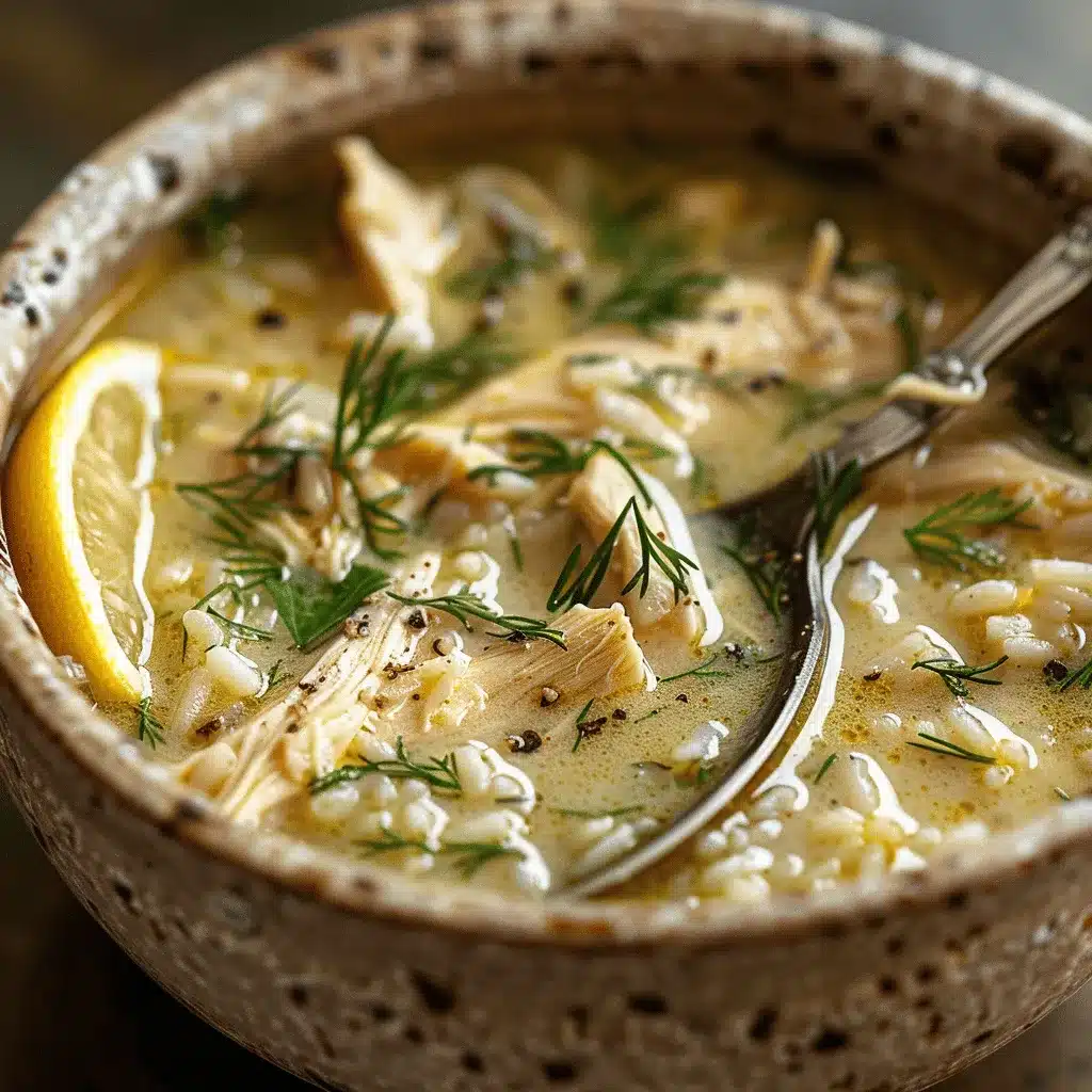 Mediterranean lemon chicken soup preparation steps