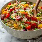 rainbow orzo salad - featured image