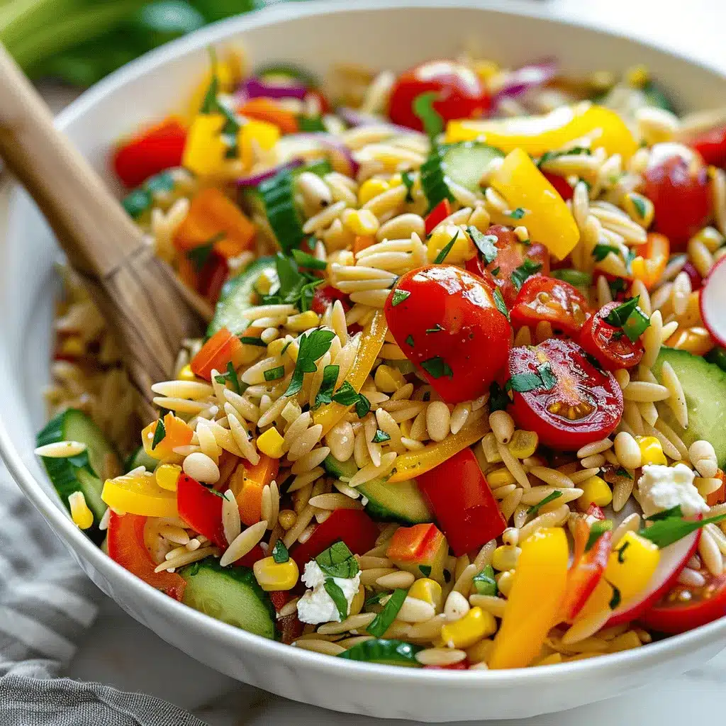rainbow orzo salad preparation steps