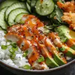 Spicy Honey-Ginger Chicken Bowls - featured image