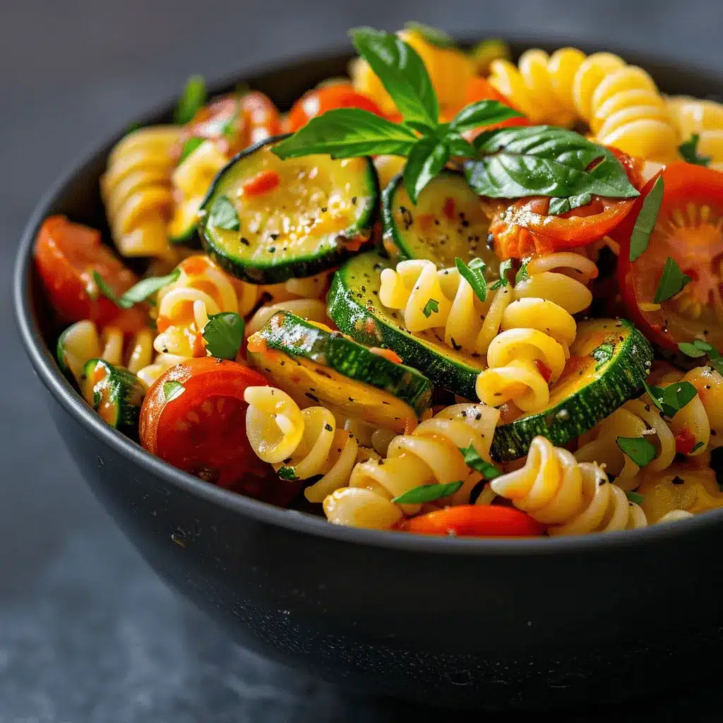 tomato zucchini pasta preparation steps