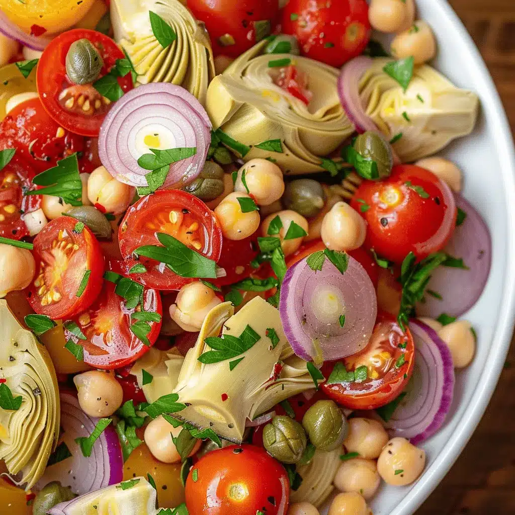 Tuscan artichoke tomato salad preparation steps